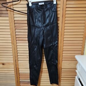 Hope's Black Faux Leather Skinny Pants